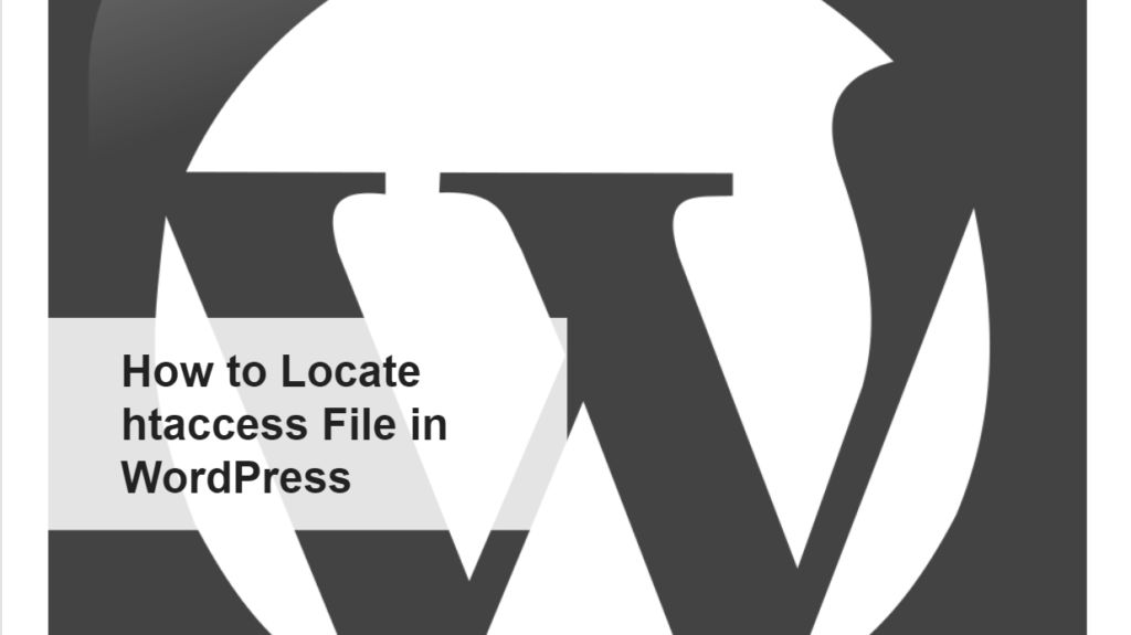How to Locate htaccess File in WordPress