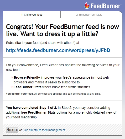 How to Subscribe content using RSS feed in Google Feedburner