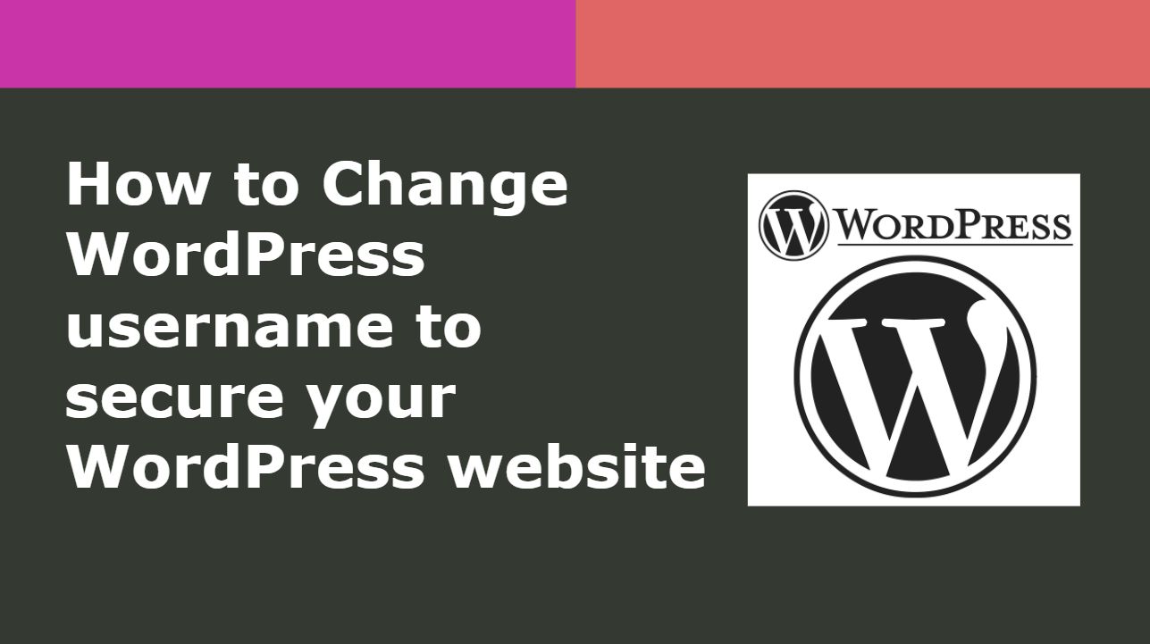 How to Change WordPress username