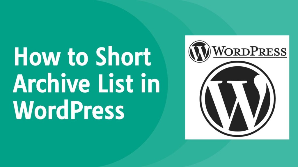 How to Short Archive List in WordPress