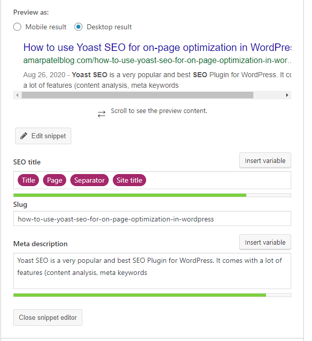 How to use Yoast SEO on page optimization in WordPress